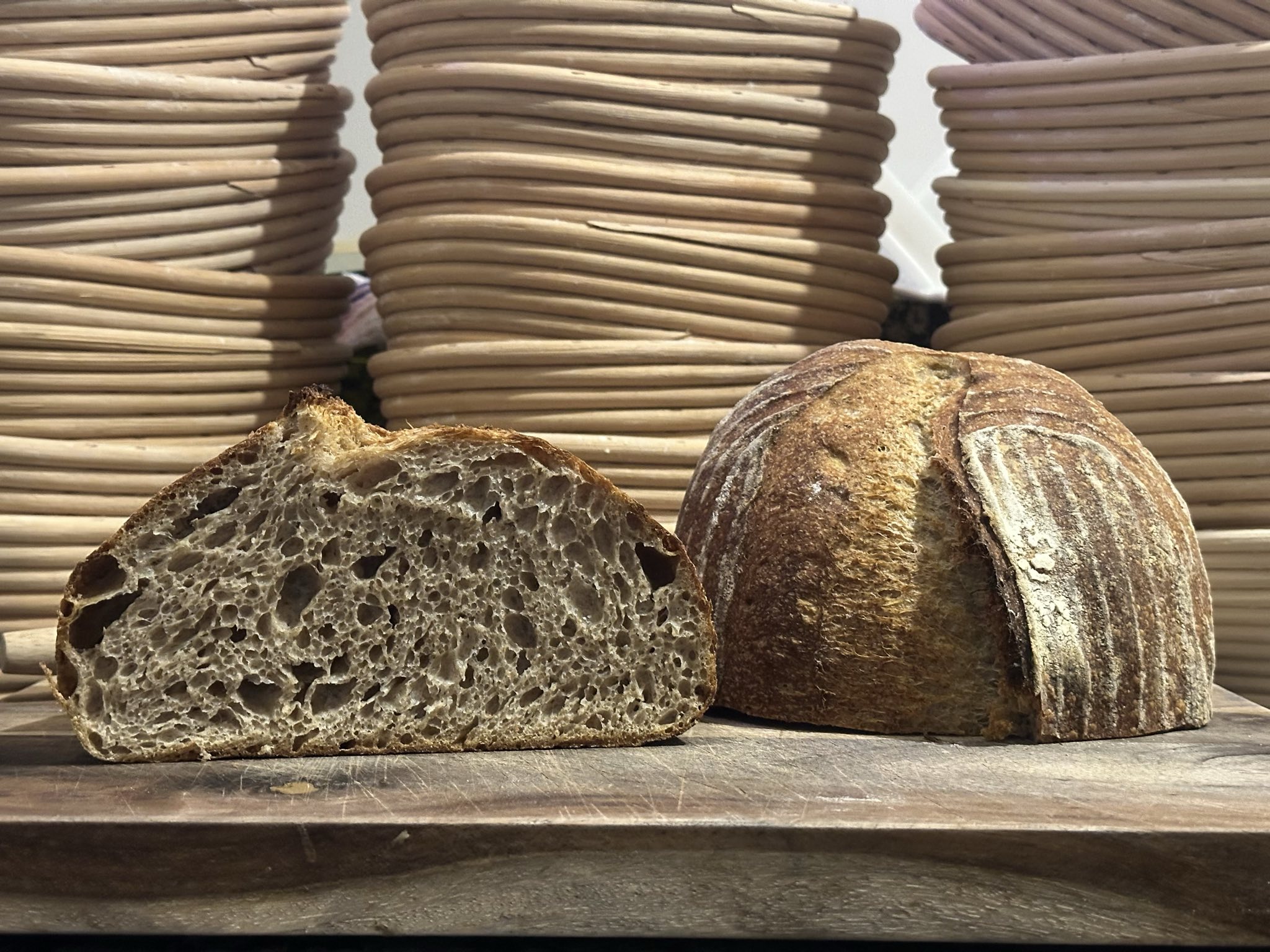 Whole Wheat Sourdough Crumb
